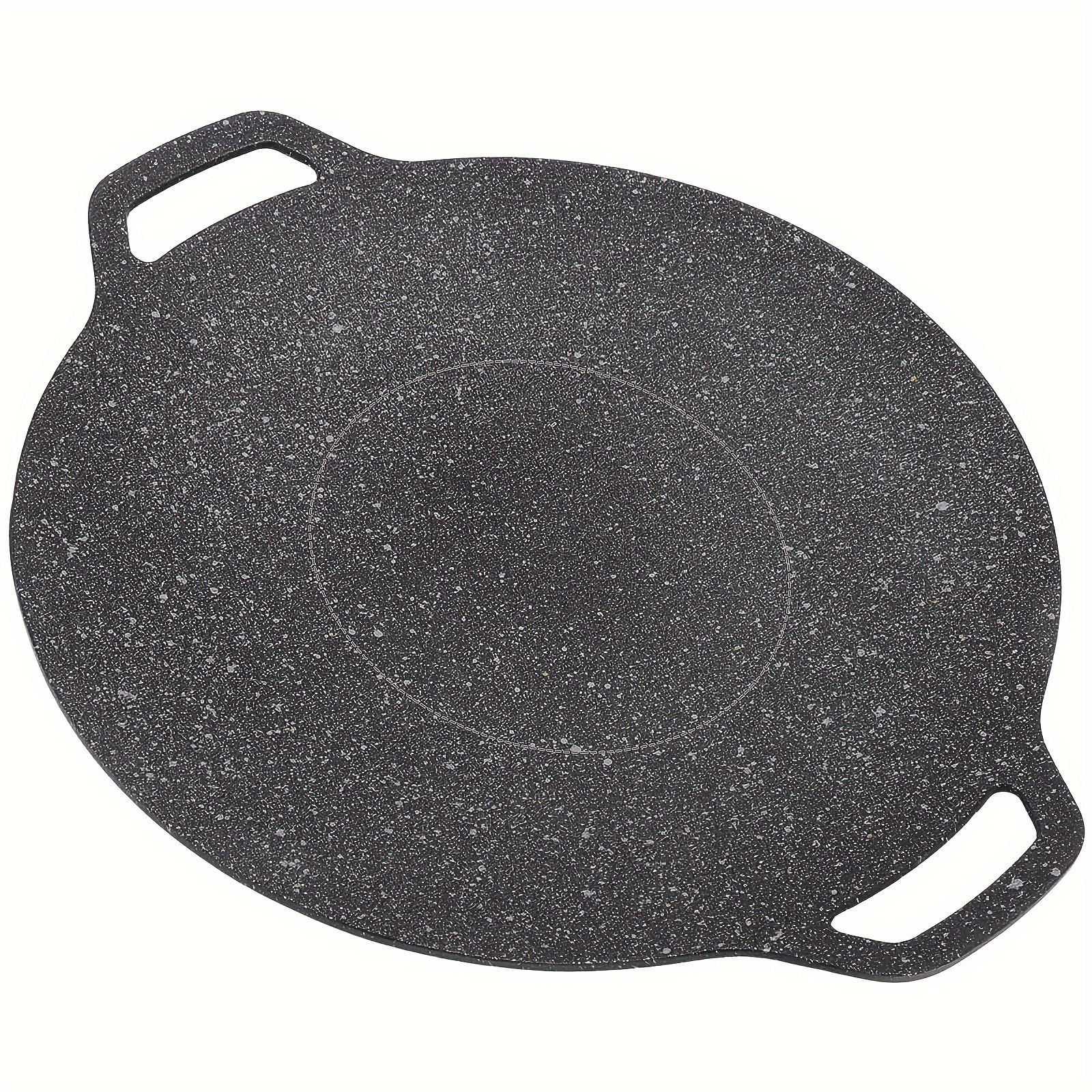 1pc cast iron roti   double handled cast iron crepe pan for     nonstick round   pan for bbq round bbq griddle with handle multifunctional stove plate for meats pancakes kitchen accessories details 1