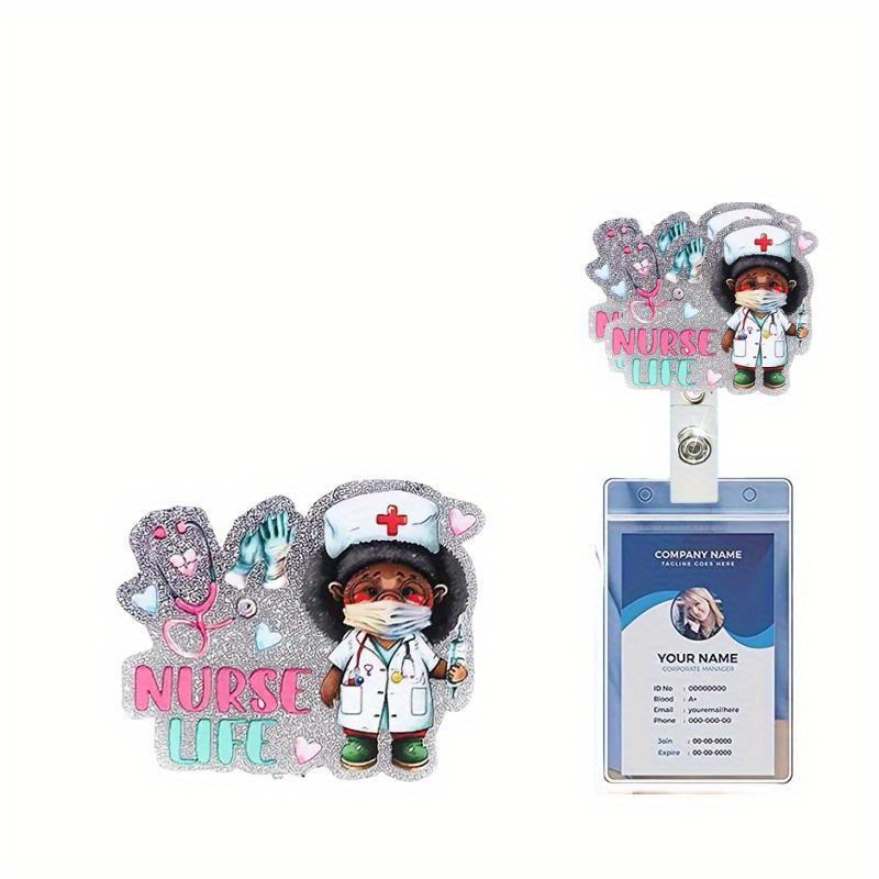 Cute Medical Pvc Badge Reel: Nurse, Doctor, Student Id Card Holder
