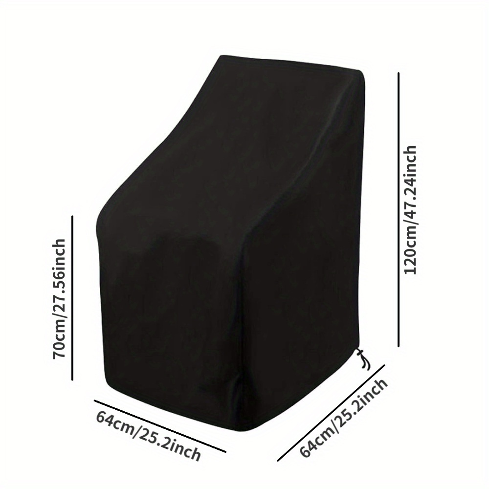 TEMU Heavy-duty Stacking Outdoor Chair Cover Waterproof, Outdoor Patio Furniture Covers Stacked Chairs 210d, Lounge Chair Covers Outdoor Stack Chairs