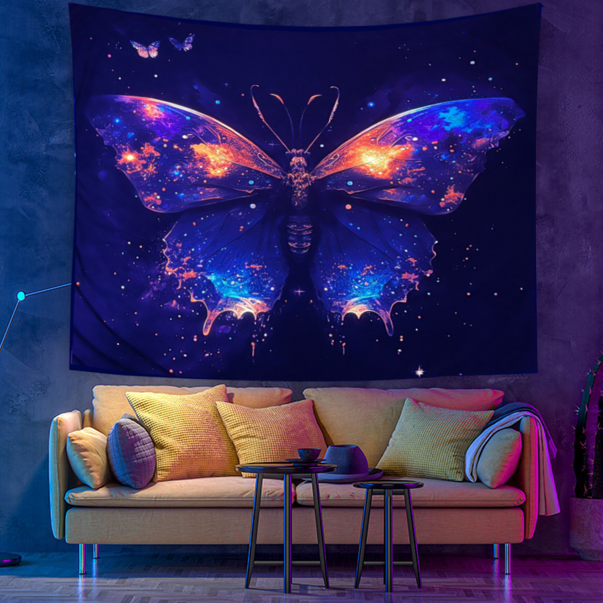 Wholesale UV Reactive Blacklight Tapestry 