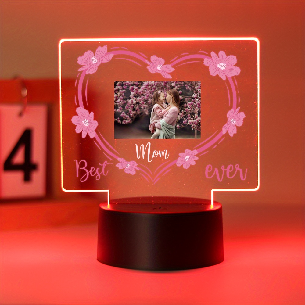 custom photo creative heart flower ever 3d light Temu Oman