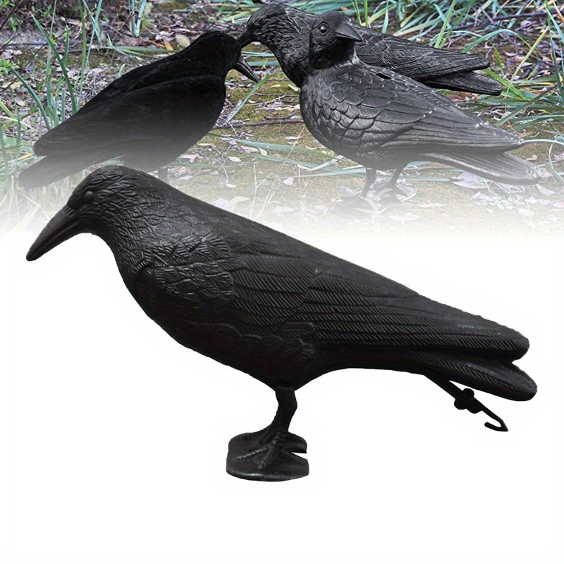 

3d Simulation Black Crow, Outdoor Decoy Crow Simulation Birds, Props Simulation Birds, Garden Decoration