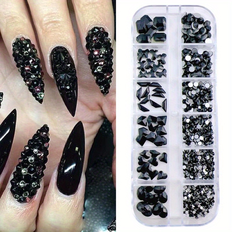 

Strass pour nail art en forme de dos plat, gemmes de cristal de différentes formes pour la fabrication d'accessoires pour chaussures, vêtements, maquillage, sacs et décoration d'ongles