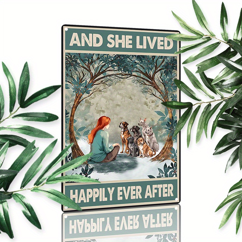 Targa in metallo divertente per cani con scritta in inglese ''Welcome to My Home'', stile rustico, per porta del cane, per pub, stile vintage, stampa artistica in metallo, da appendere alla parete