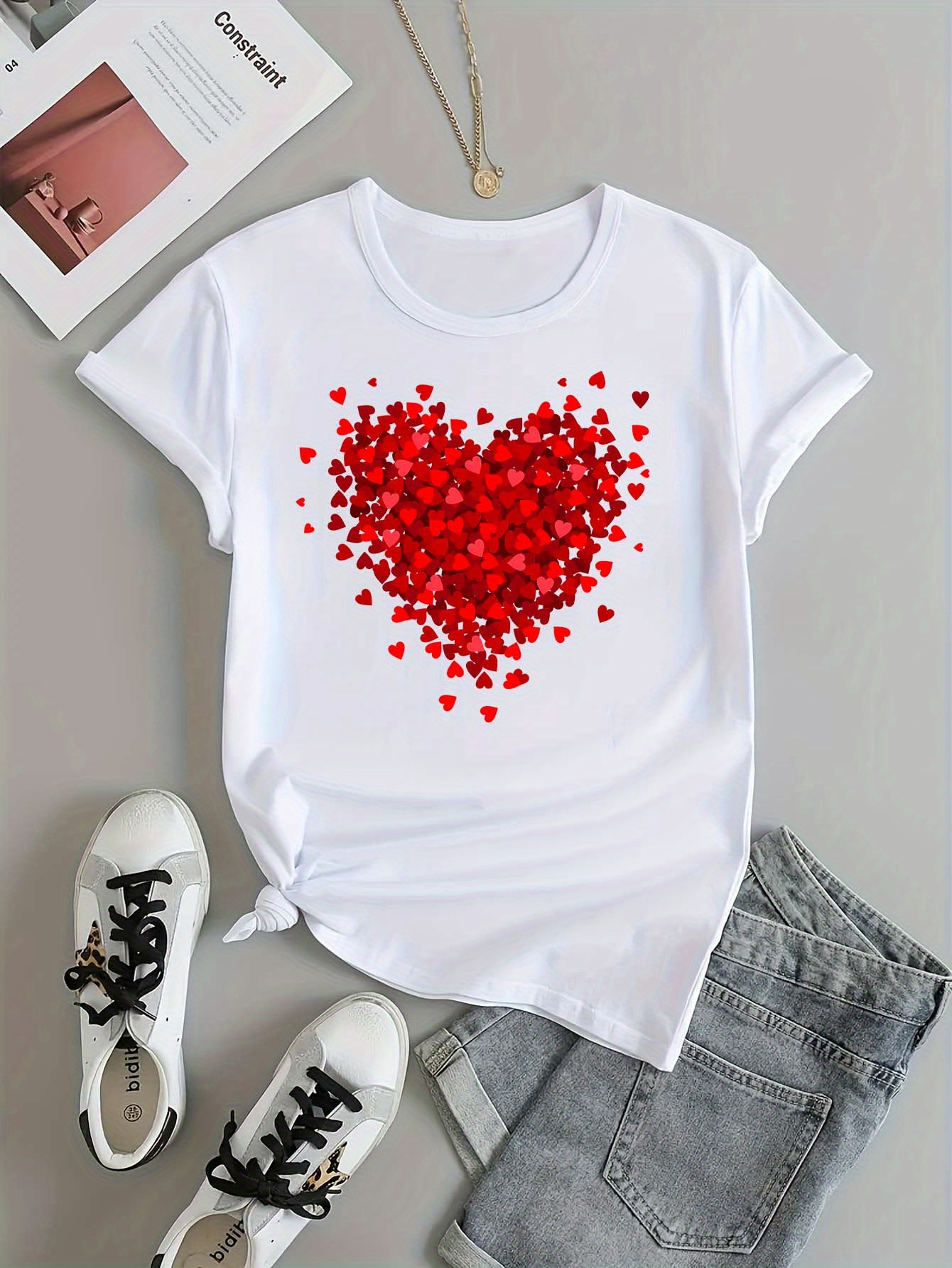 Red Heart Shirt - Temu Philippines