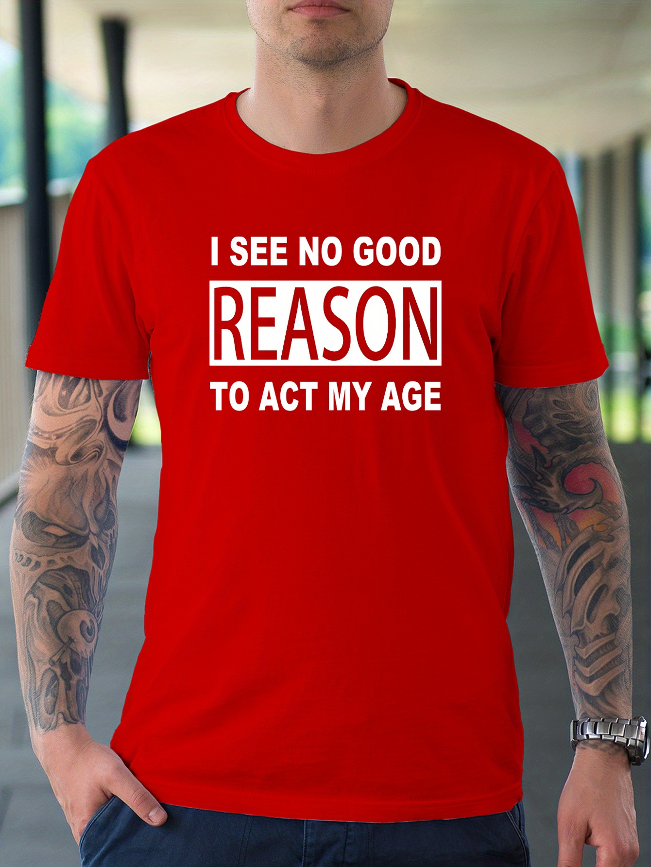 See No Good Reason Act Age Graphic Men's Short Sleeve T - Temu New Zealand