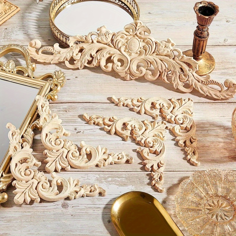 Decalcomanie Per Caminetti Applique Legno Ornamenti Floreali Decorazioni  Mobili