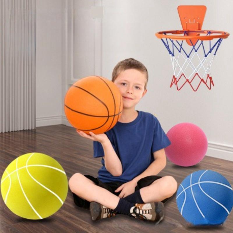Baloncesto silencioso para interiores, pelota de espuma ligera sin  revestimiento de alta densidad, pelota de entrenamiento de baloncesto de  espuma