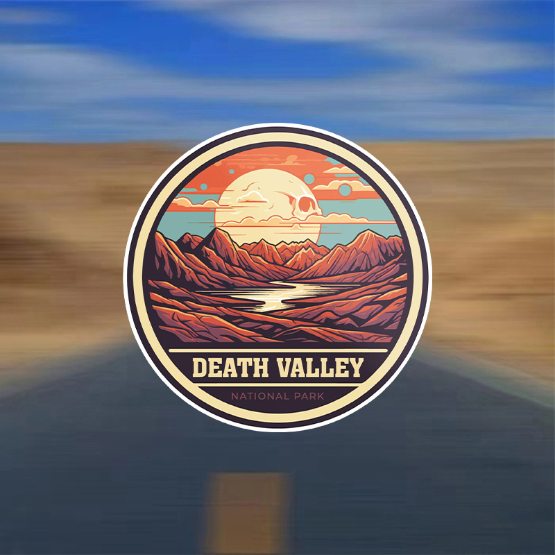 

Death Valley National Park Sticker - Waterproof Vinyl Decal For Car Bumper, Laptop, Luggage, Water Bottle, Wall, And Window