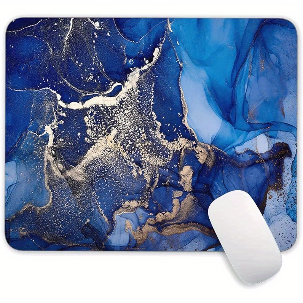 Blue Gold Marble Mouse Pad Gaming Mouse Mat Custom Design - Temu Canada