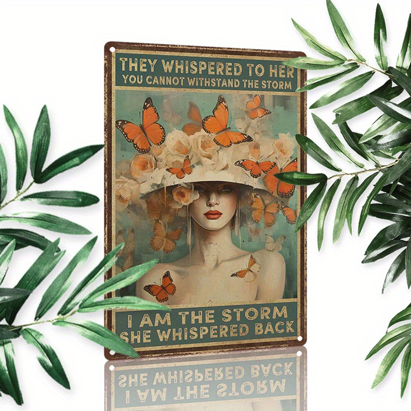 

1pc 8x12in (20x30cm) Aluminum Sign Metal Sign I Am The Storm Vintage Art Wall Decor Sign