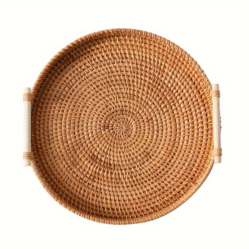Handmade Rattan Tray - Fruit Plate, Insulation Pad