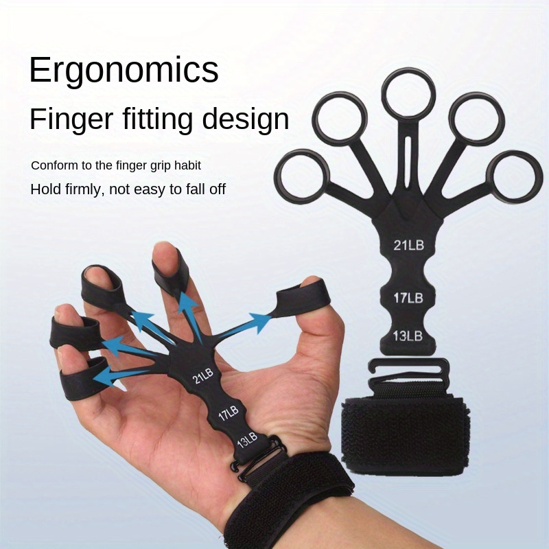 Silicone Hand Grip Device Finger Exercise Hand Strengthener Stretcher Hand  Trainer Rehabilitation Training Equipment 