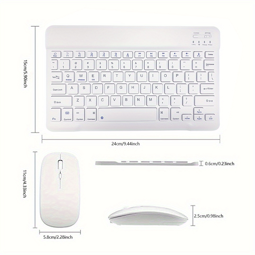 10 inch wireless keyboard and mouse keyboard for ipad air pro tablet for android ios windows details 7