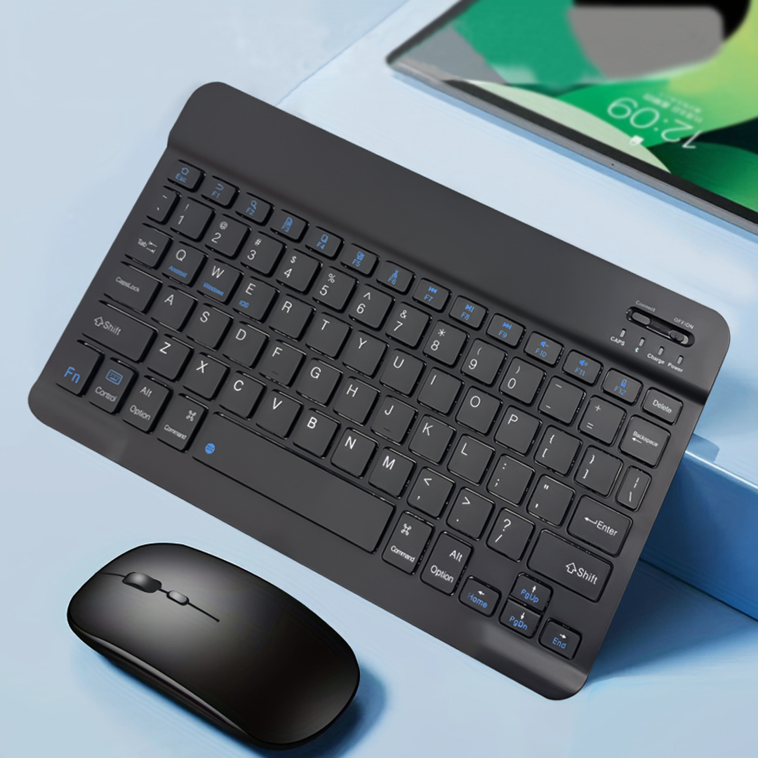 10 inch wireless keyboard and mouse keyboard for ipad air pro tablet for android ios windows details 0