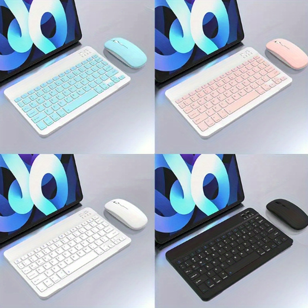 10 inch wireless keyboard and mouse keyboard for ipad air pro tablet for android ios windows details 6