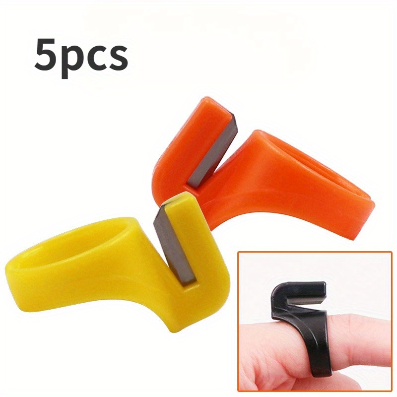 

5pcs Ring Thread Cutter, Thread Cutter, Plastic Thimble Sewing Rings Yarn Cutters Finger Ring Thread Cutting Tool