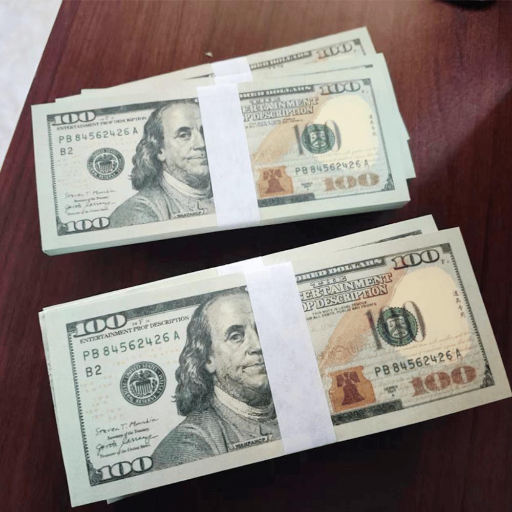 100 Banconote Finte Da 1 Dollaro – Denaro Giocattolo Realistico Per Giochi Educativi, Feste A Tema E Matrimoni
