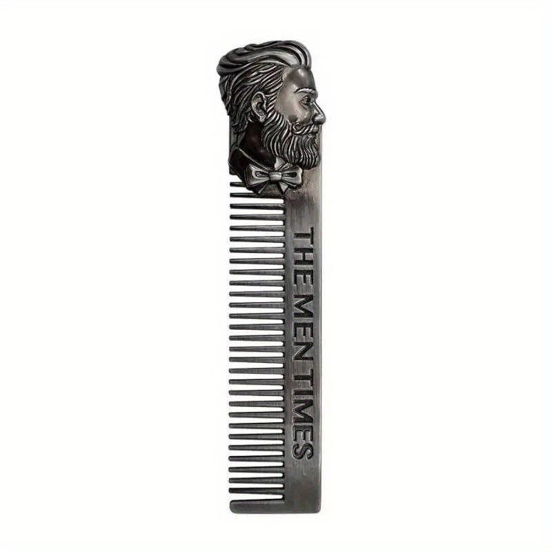 

1pc Gentelman Barber Hairdressing Comb Stainless Steel Beard Comb Mustache Care Shaping Tool Pocket Size Portable Hair Comb