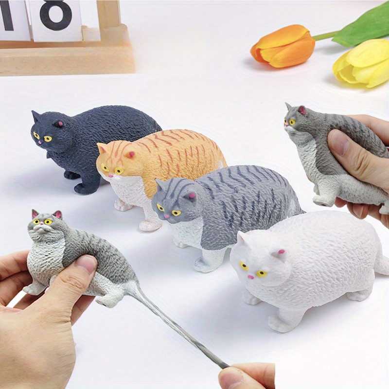 Realistic Grey Orange Cat Figurine Set Perfect Educational - Temu Canada