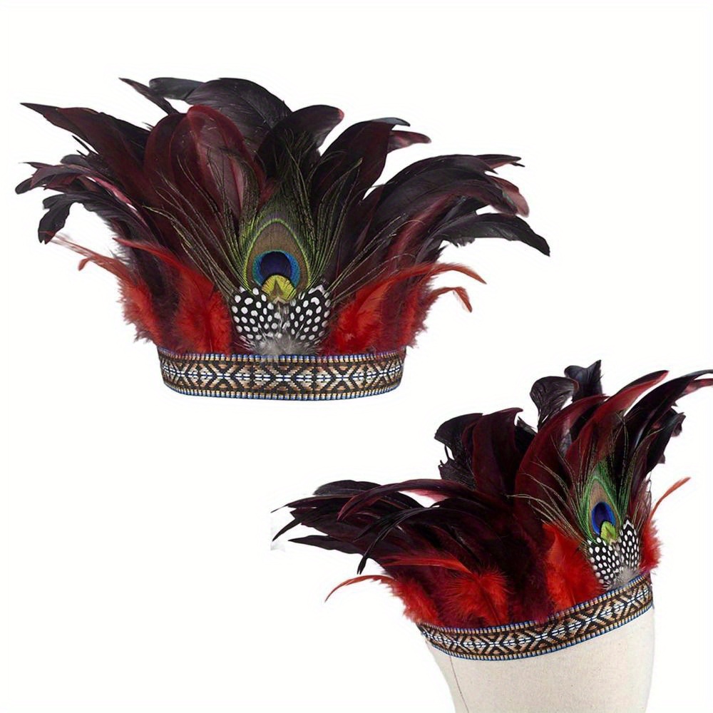 peacock costume feather headbands new feather - Temu Georgia display picture 1