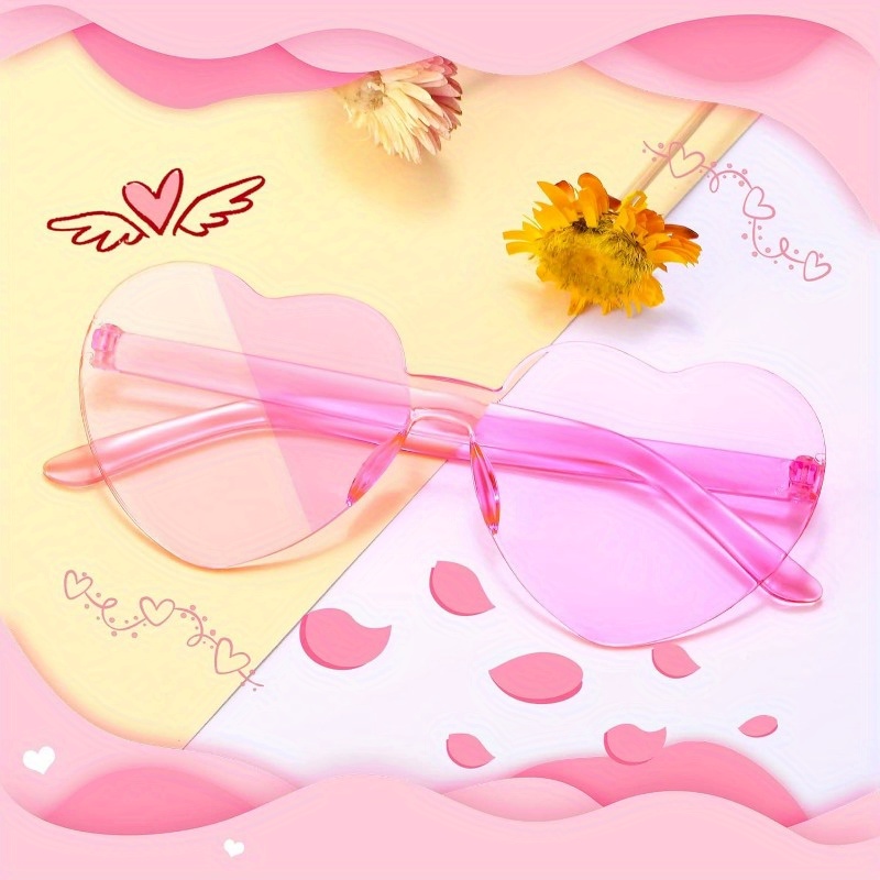 Heart Shaped Glasses Glasses Pack Bachelorette - Temu