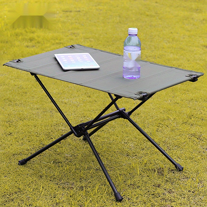 Mesa plegable portátil de aleación de aluminio, mesa de picnic para  acampar, pequeña bandeja para ordenador portátil con mango para barbacoa de  playa, cama interior al aire libre, escritura para comer Feliz