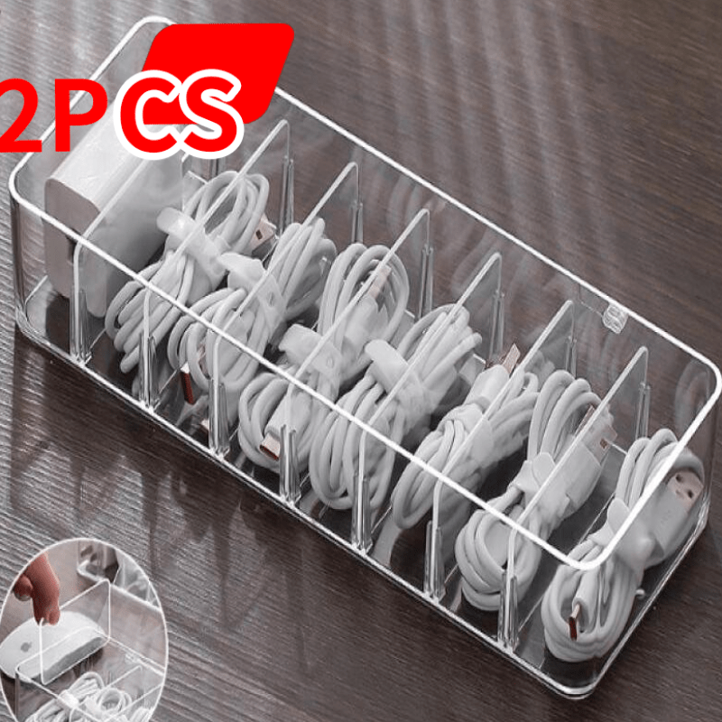 1pcs Desktop Wire Cable Organizer Box USB Cable Storage Holder Case Jewelry  Holder Drawer Home Accessories