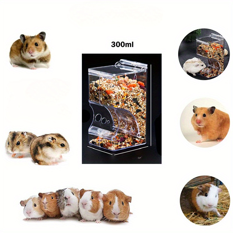 1pc small pet automatic feeder for hamsters with fixed food bowl to prevent from overturning details 4