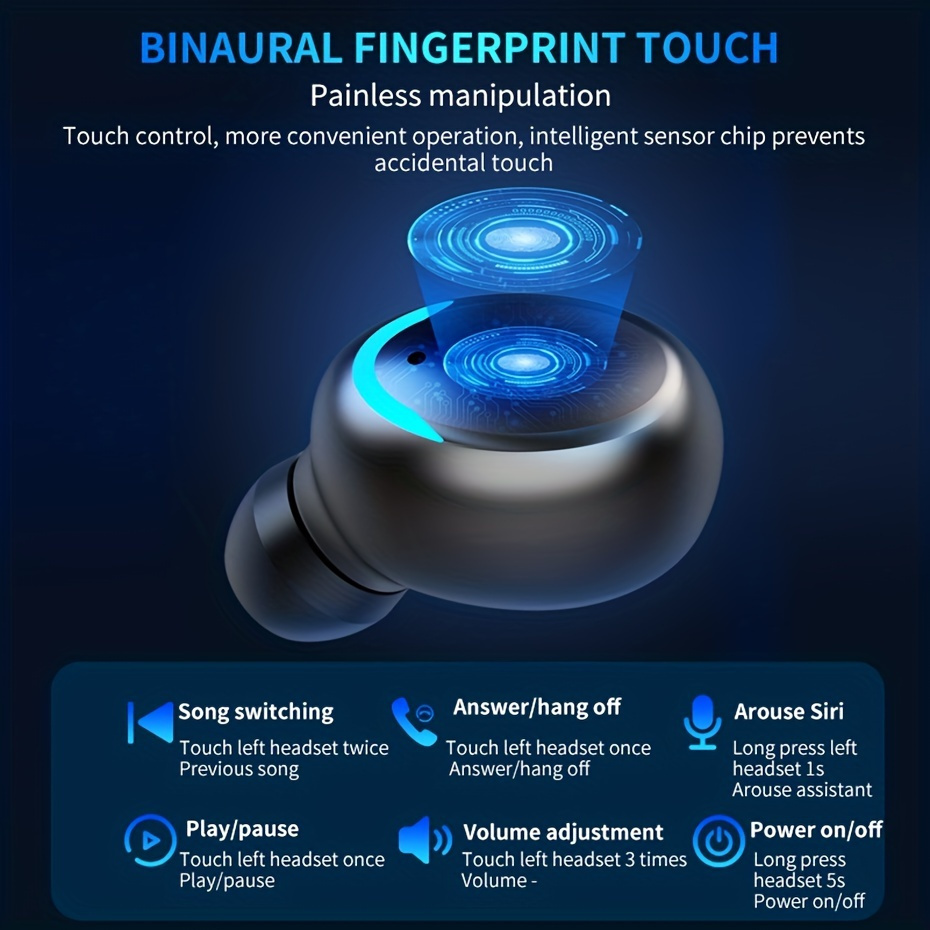 Tws Drahtlose Bluetooth Ohrhörer Mit Led Ladebox Für Sport_voghion.com