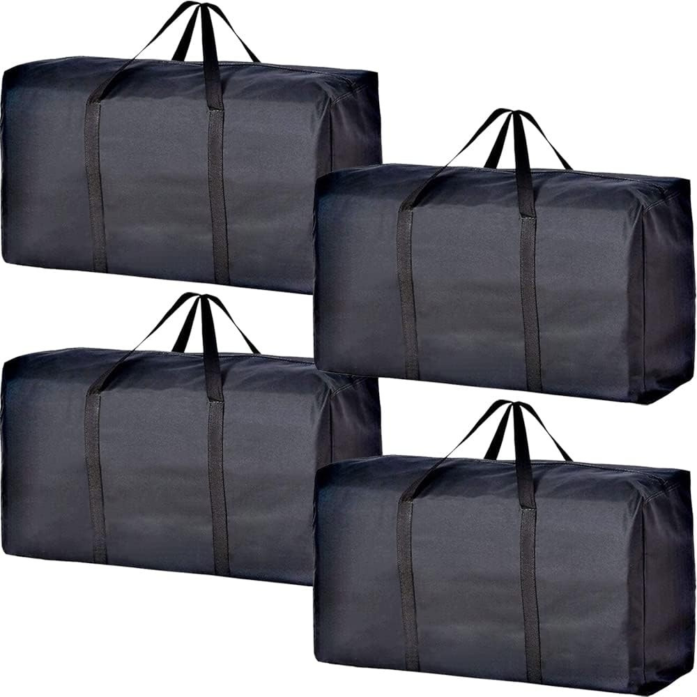 

2/4pcs Extra Large Moving Bags With Strong Zippers & Carrying Handles, Storage Bags Storage For Clothes, Moving Supplies, Space Saving Oversized Storage Bag Organizer For Moving, Traveling