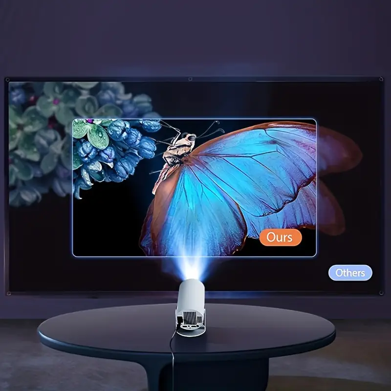 projetor mini 4k , 11.0, 1080p 720p, 200ansi, cinema doméstico sem fio ao ar livre, ajustável de °, wi-fi f1-6, us 110-130v, de 1-999 lúmens detalhes 2