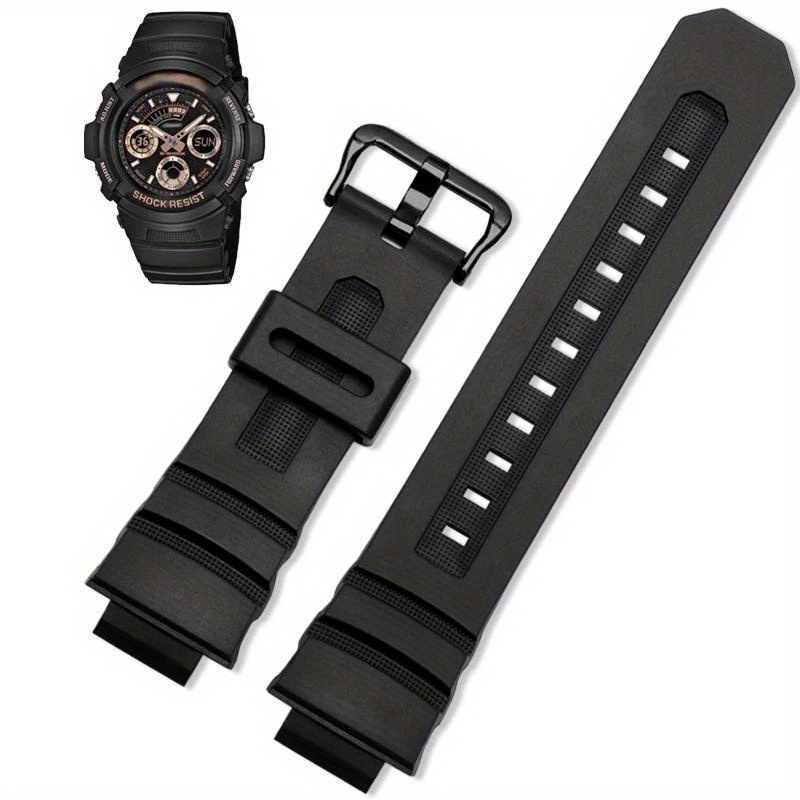 Black Resin Watch Band G shock Aw 591/590/5230/282b - Temu