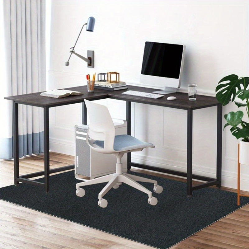 Tapis De Chaise De Bureau 80x120cm - Antidérapant, Silencieux - Protège Parquet Et Carrelage - Gris