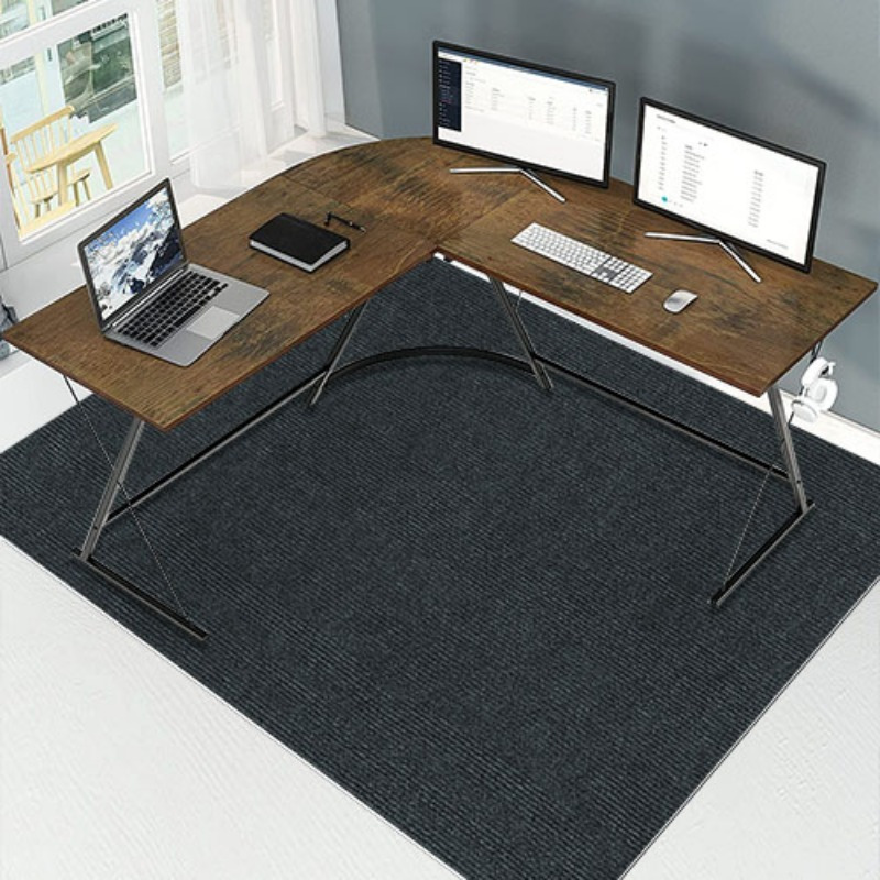 Tapis De Chaise De Bureau Antidérapant – Dimensions 80x120 Cm, Gris – Protection Sols Durs (parquet, Carrelage), Réduction Bruit, Facile à Nettoyer