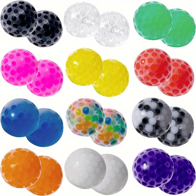  YoYa Toys Mini bolas antiestrés, Pelotas sensoriales suaves y  esponjosas para ansiedad, alivio del estrés, concentración y relajación, Juego de bolas coloridas para niños y adultos