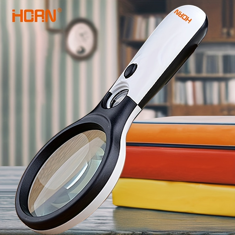 

3 Led Lights With 45x Magnifying Glass Lens - Mini Handheld Magnifying Microscope Suitable For Jewelry And Reading (without Battery)