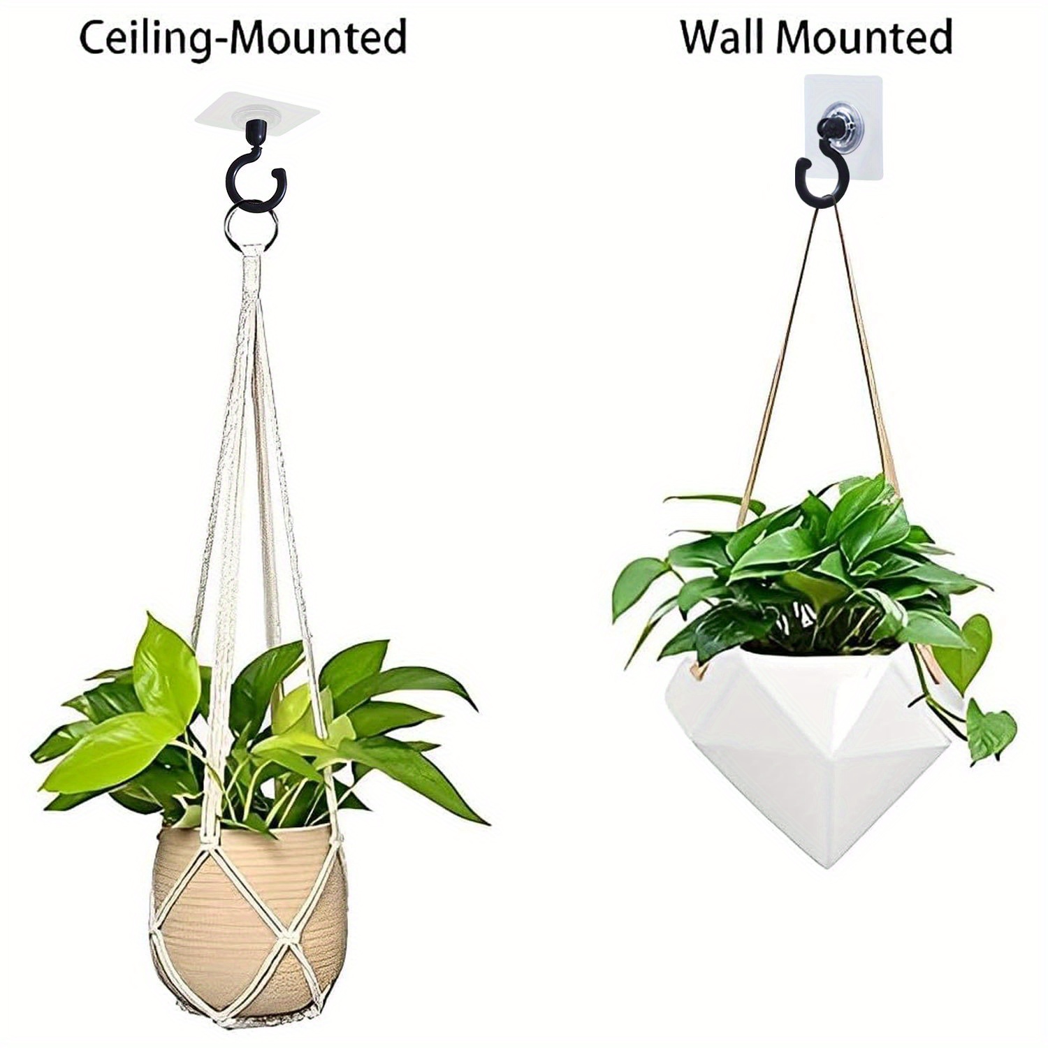 Adhesive Ceiling Hooks Hanging Plants Self Adhesive Ceiling - Temu