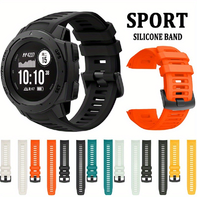 Silikoninis sportinis laikrodžio dirželis Garmin Instinct, išmanusis laikrodis, keičiamas riešo dirželis