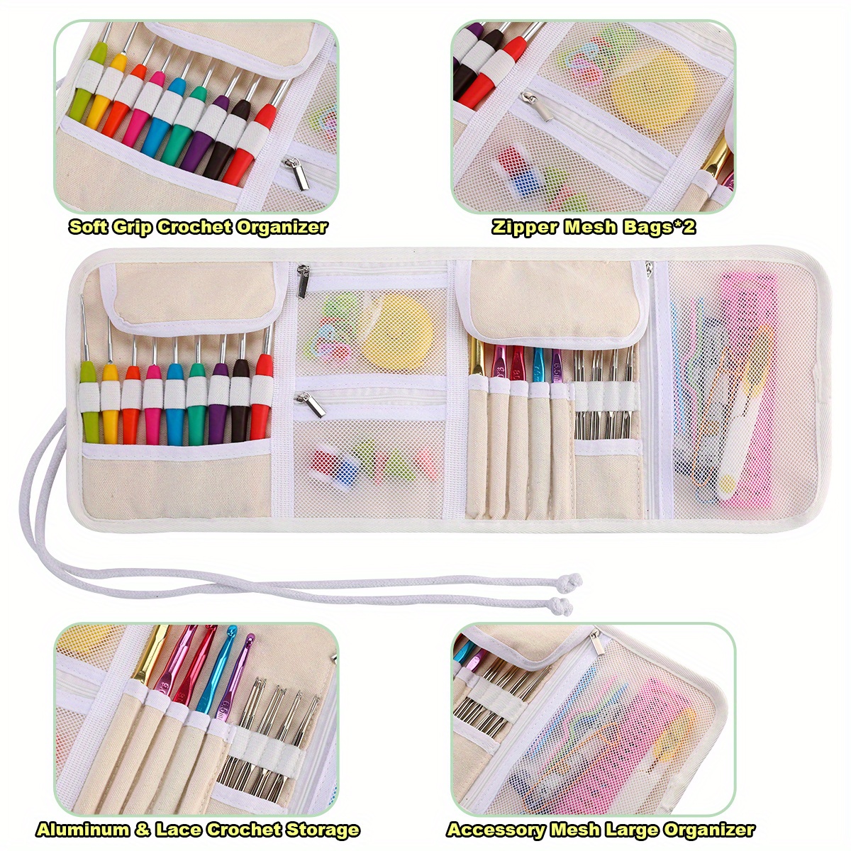 Empty Crochet Hook Case For Ergonomic Handles Portable Organizer