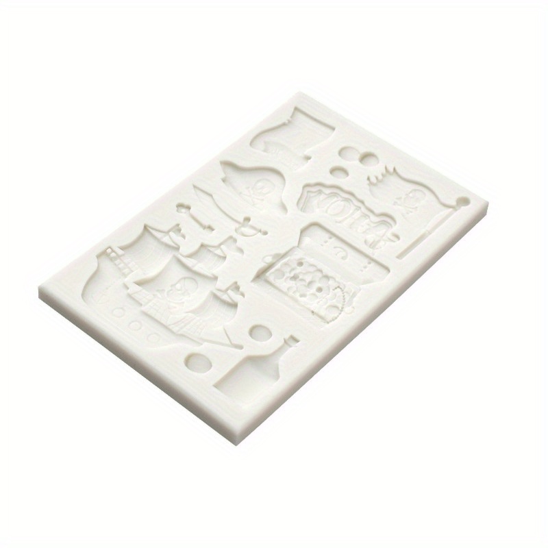 1pc silicone mold pirate treasure chest style fondant chocolate biscuit pudding mold cake decoration mold kitchen accessories baking tools diy supplies