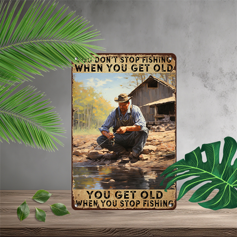 Interesting Ice Fishing Metal Poster Sign Retro Everything - Temu