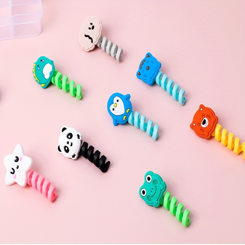 Cute Animal Biting Shaped Charging Cable Protector - Temu