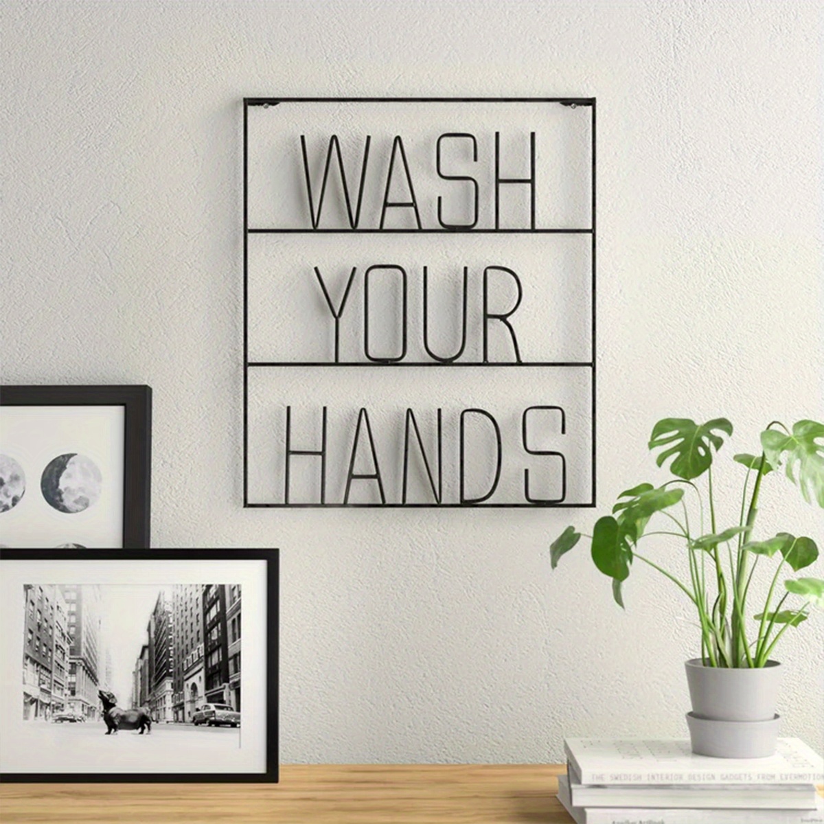 

1pc "wash Your Hands "- Metal Wall Art Decoration, Door Decoration, Home Decoration, Scene Decoration, Wall Hanging Decoration, Interior Decoration, Porch Signs, Wall Art Decoration