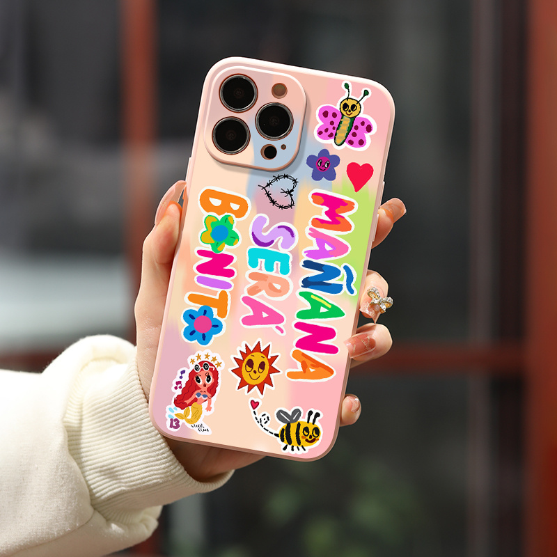 

Colored Words Phone Case For Iphone Series Protective Phone Cases Car Fall Back Case