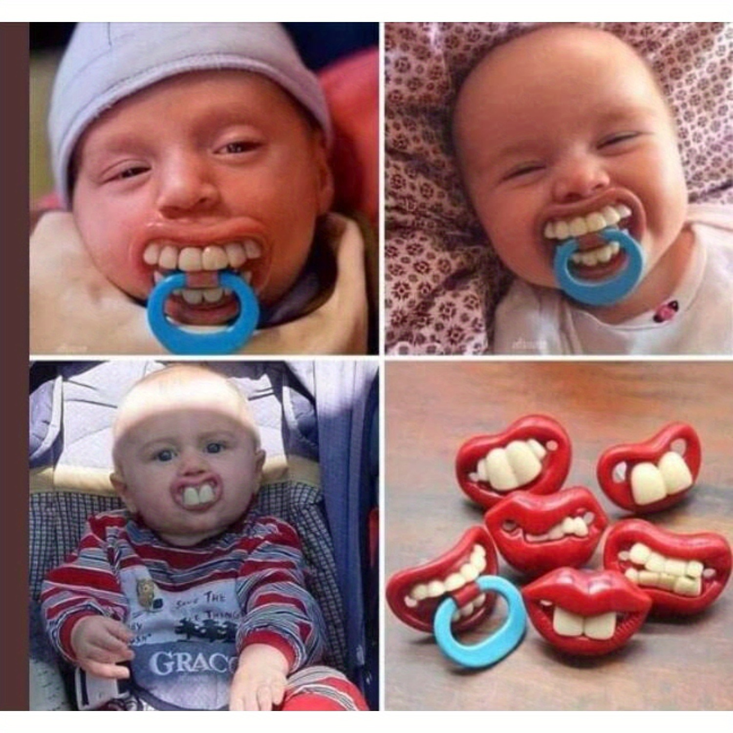 Baby teeth with store pacifier