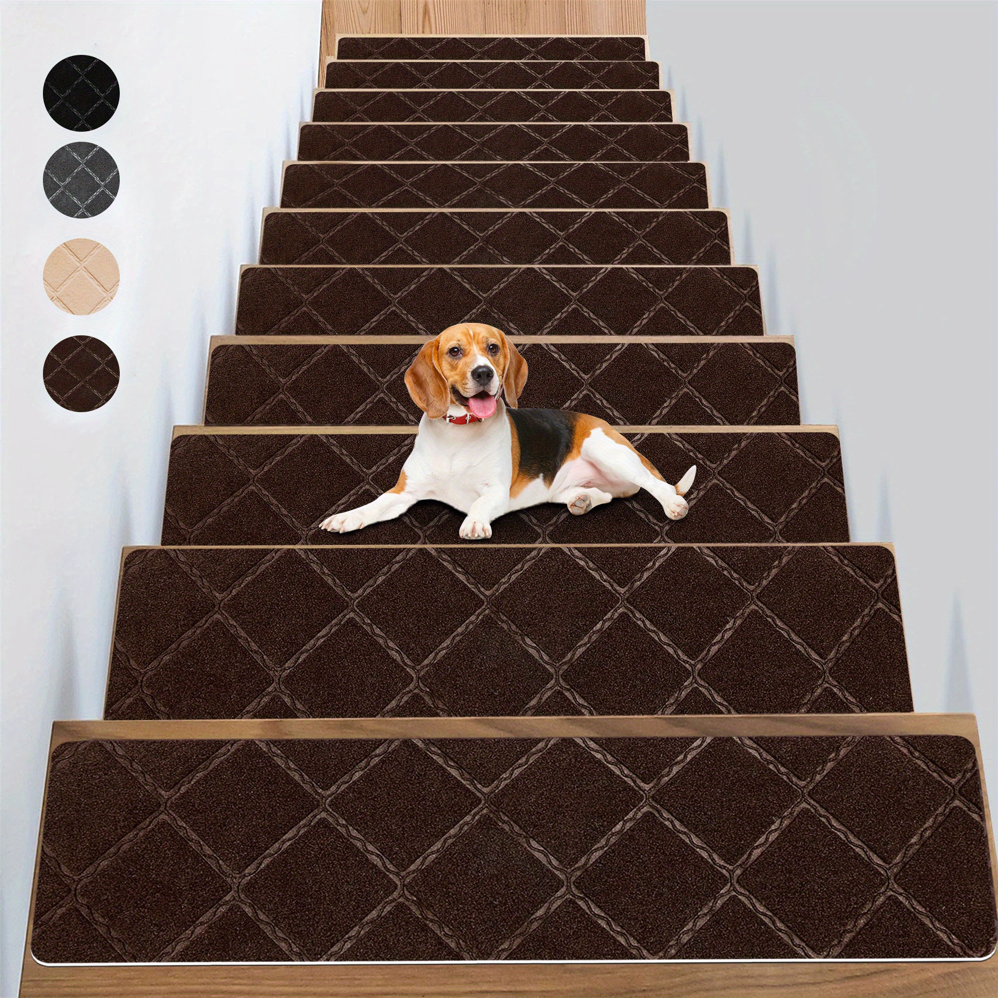 Trapmatten, zelfklevend, 15 stuks, 76 x 20 cm, antislip, voor binnen