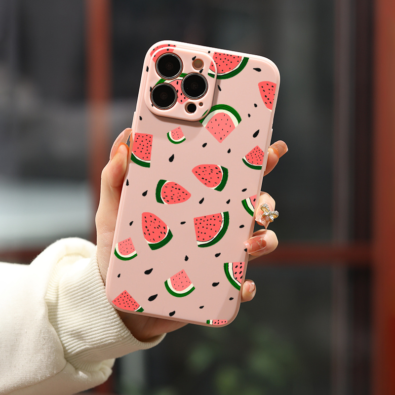 

Pink Watermelon Phone Case For 15 15pro 14 13 12 Pro Max 11 Xs Max Xr 6s 7/8plus Zg1 Protection Phone Case
