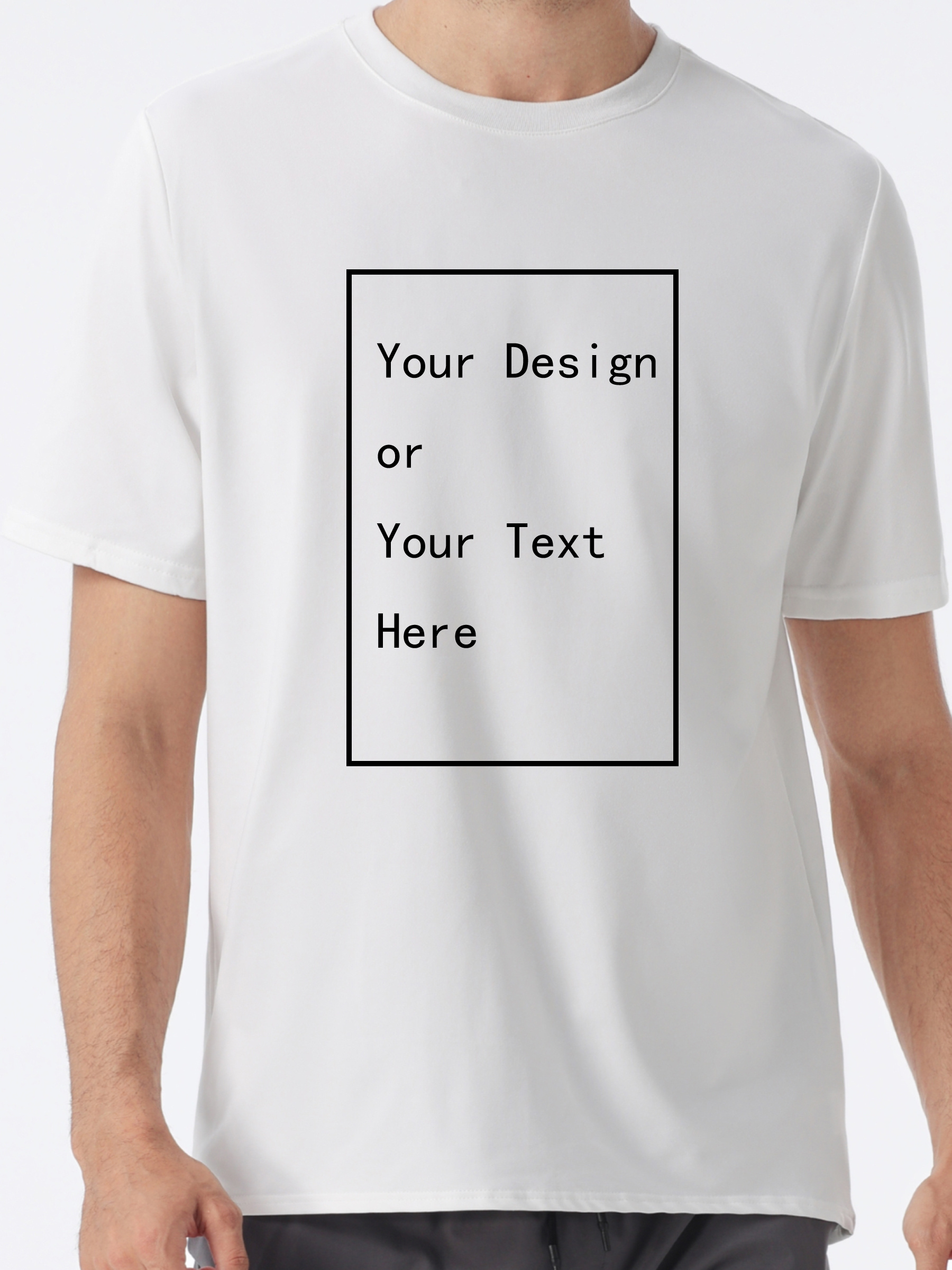 Camiseta de manga corta para hombre personalizada Diseña tu propia  imagen/texto/impresión de logotipos Camisa personalizada Casual Cuello  redondo Top