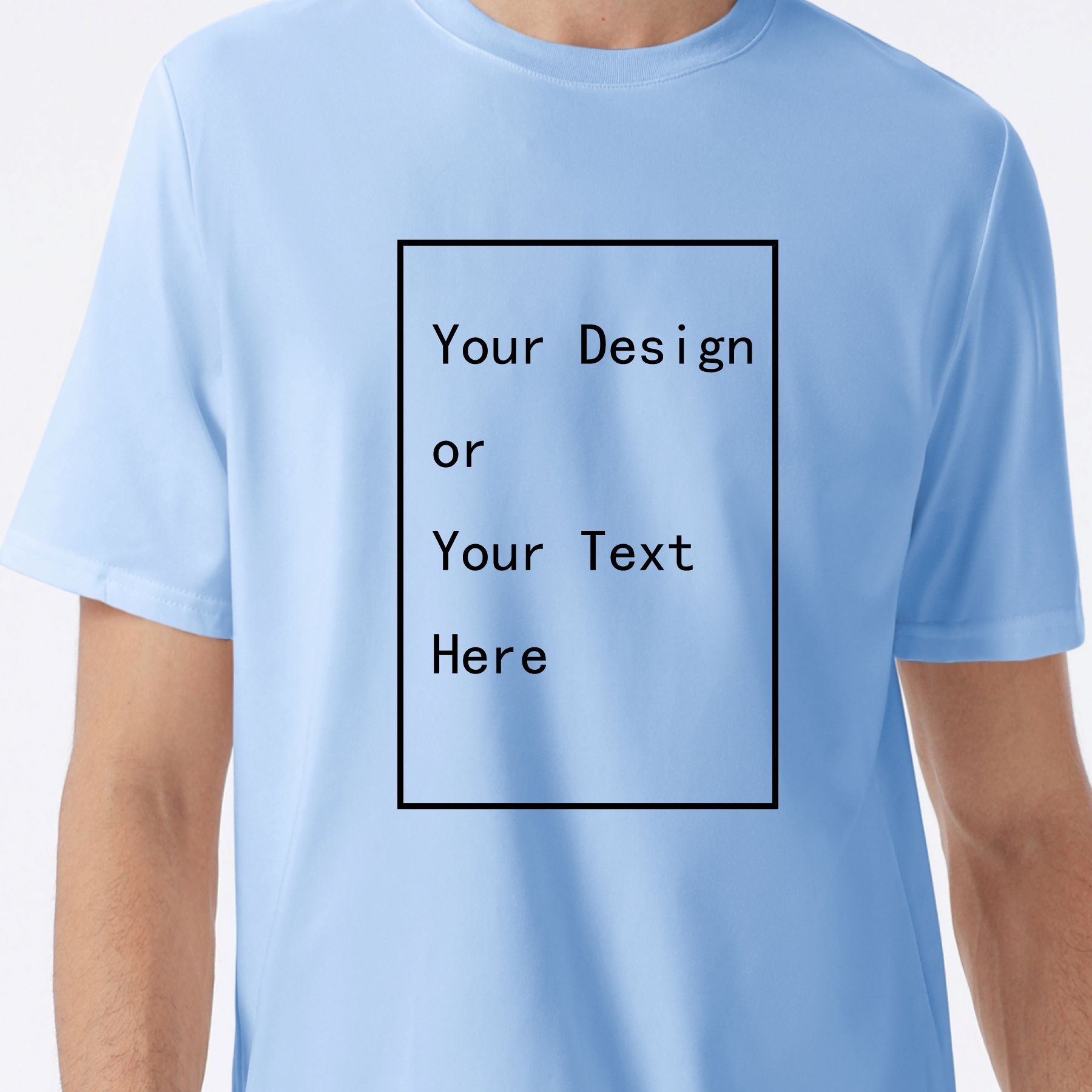 

Men's You Design Or Your Text Here Graphic Customized Short Sleeve T-shirt, Comfy Stretchy Trendy Tees For Summer, Casual Daily Style Fashion Clothing